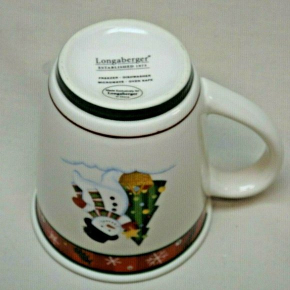 Longaberger Pottery Holiday Mug with Bluster the Snowman in Original Box - Picture 10 of 12
